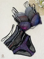 ست سوتین و شورت اسفنجی فانتزی لمه
